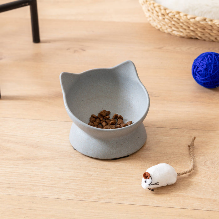 Archie Bamboo Tilt Cat Bowl