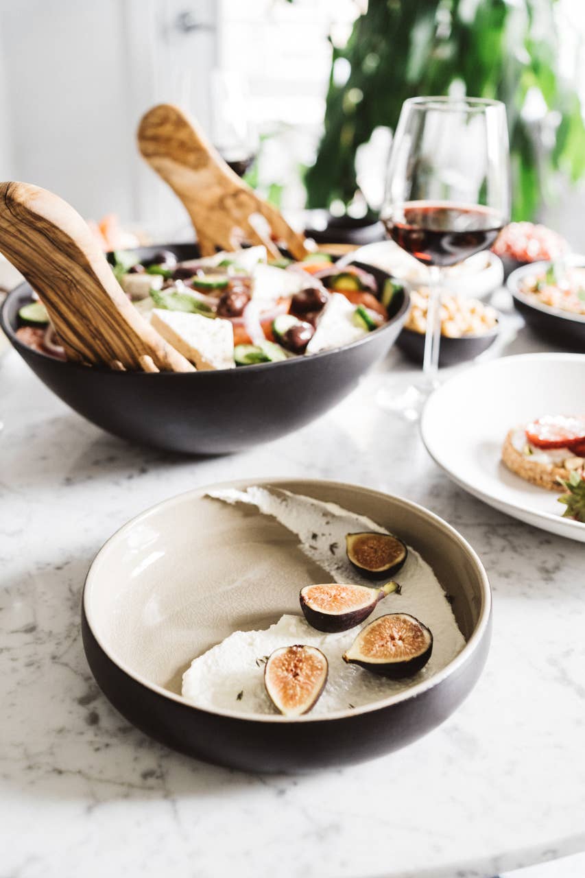 Handmade Stoneware Pasta/Salad Plate