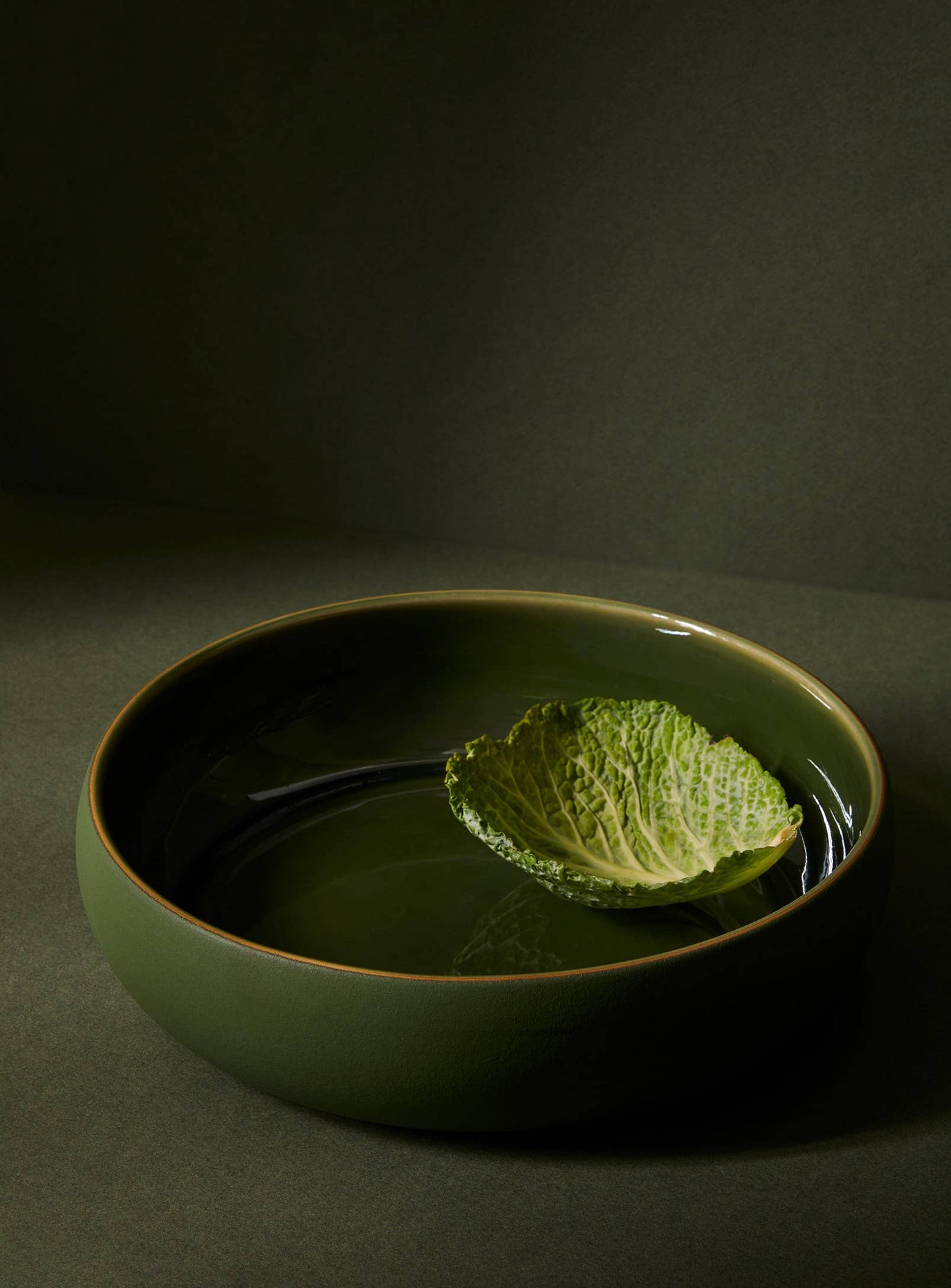 Stoneware Shallow Serving Bowl