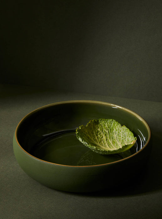 Stoneware Shallow Serving Bowl