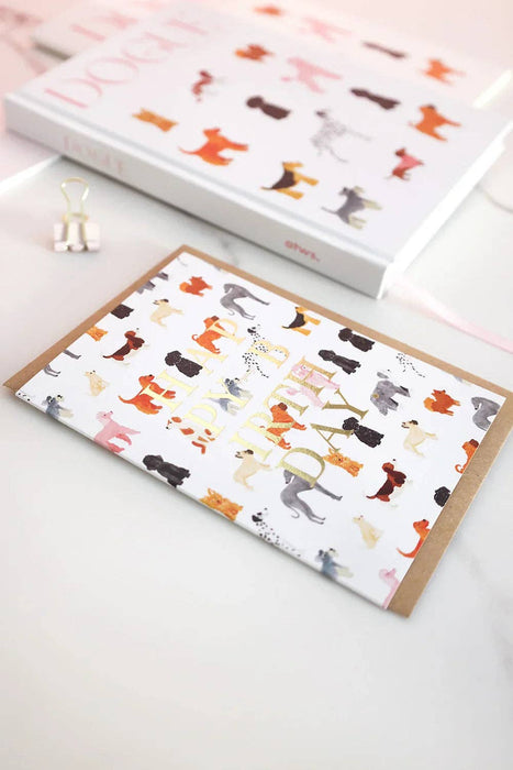 Birthday dogs pattern - Greeting card