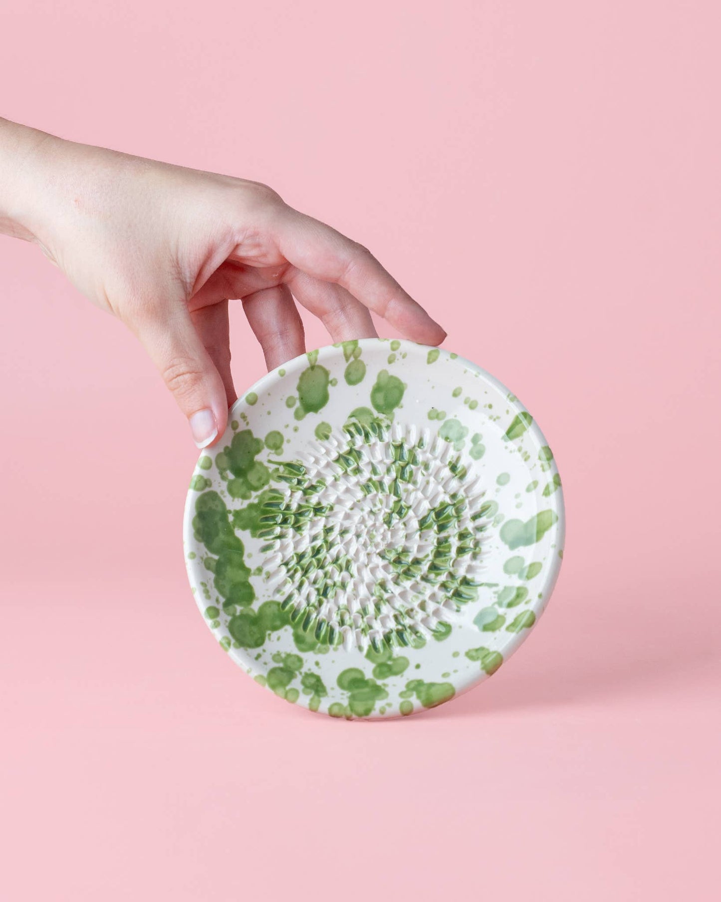 Ceramic Garlic Grater Plate - Moss
