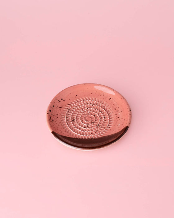 Pink Chocolate Garlic Grater Plate- Small