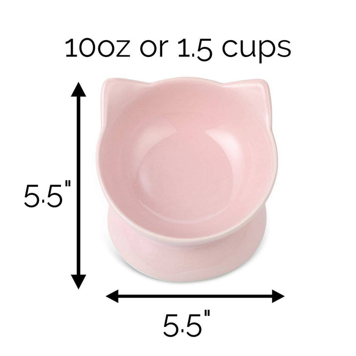 Oscar Tilt Cat Dish: Black