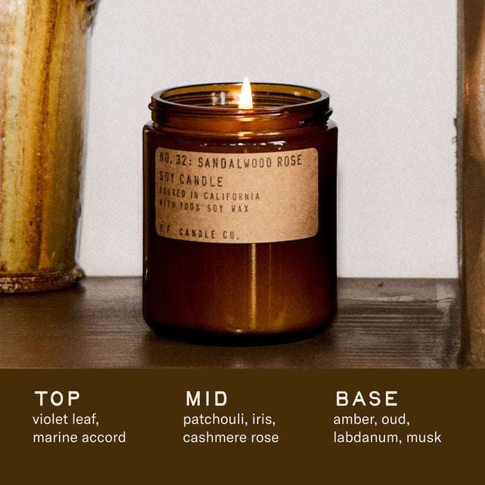 Sandalwood Rose Soy Candle