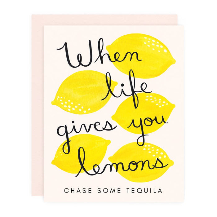 Girl w/ Knife - Life Gives Lemons Greeting Card