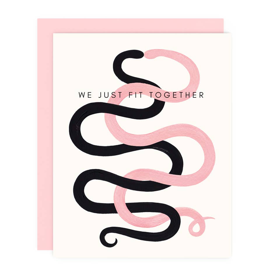 We Just Fit Together Greeting Card by Girl w/ Knife