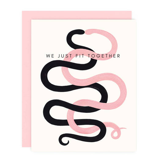 We Just Fit Together Greeting Card by Girl w/ Knife