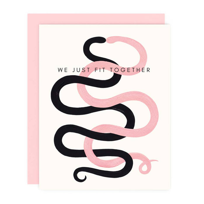 We Just Fit Together Greeting Card by Girl w/ Knife