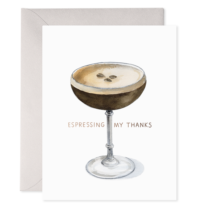 Espresso Thanks Greeting Card