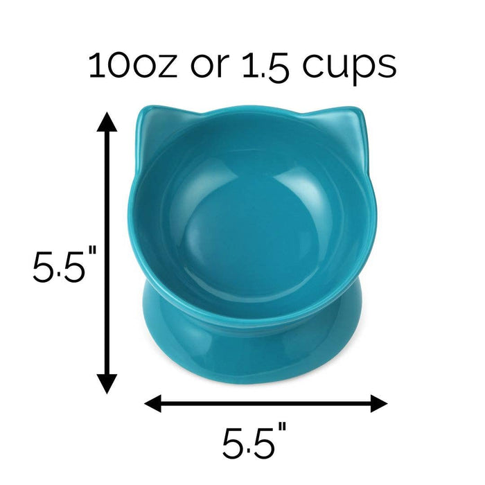 Oscar Tilt Cat Dish: Black