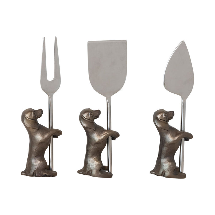 Cheese Knives w/ Dog Stands