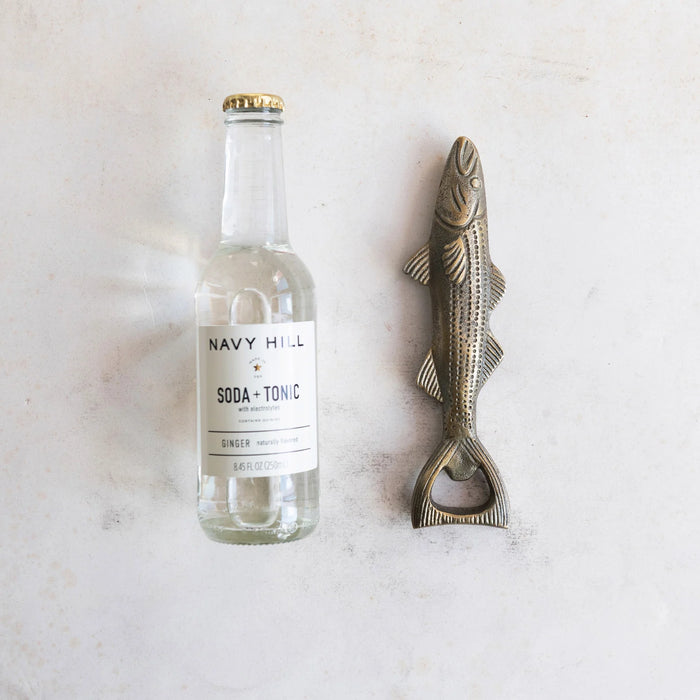 Antique Gold Fish Shaped Bottle Opener