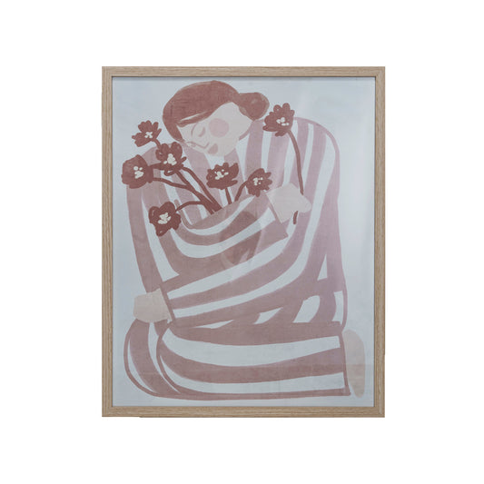 Framed Floral Woman Wall Art