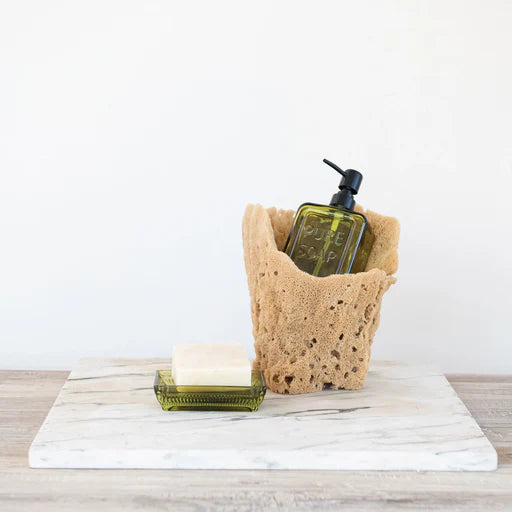 Olive Glass “Pure Soap” Dispenser