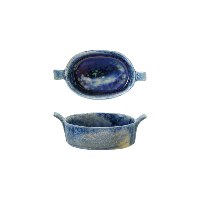 Stoneware Mini Baker with Handles- Blue
