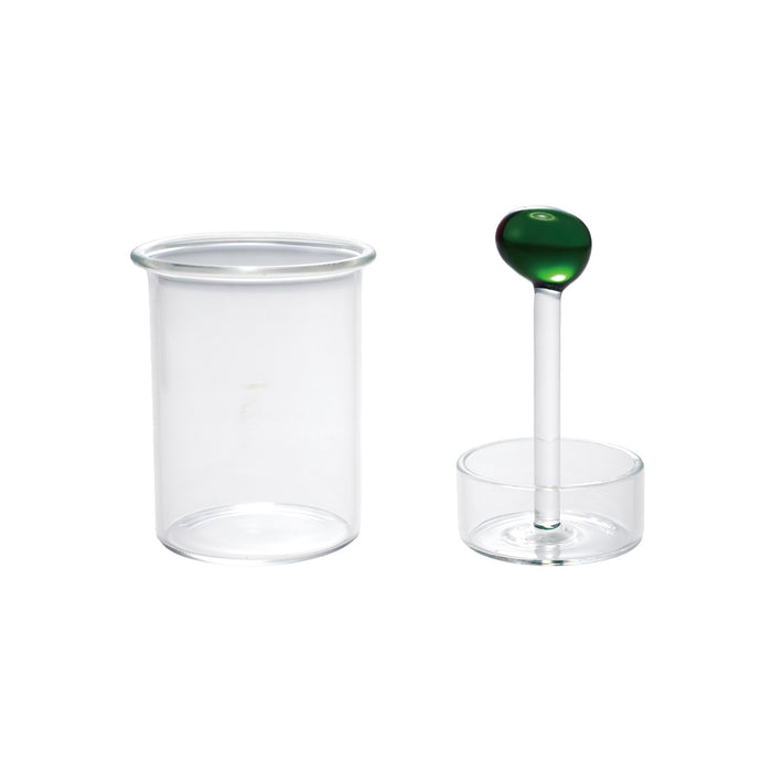 Glass Toothpick Holder w/ Hand-Blown Olive Top