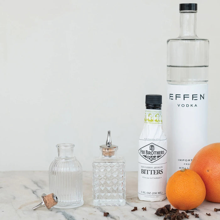 2 oz. Pressed Glass Bitters Bottle