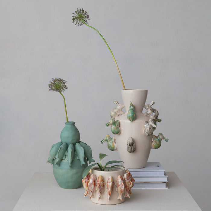 3D Fish Stoneware Planter