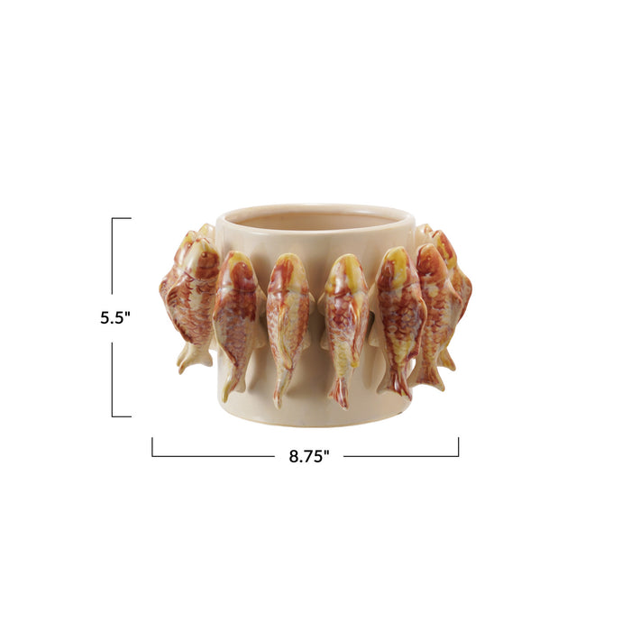 3D Fish Stoneware Planter