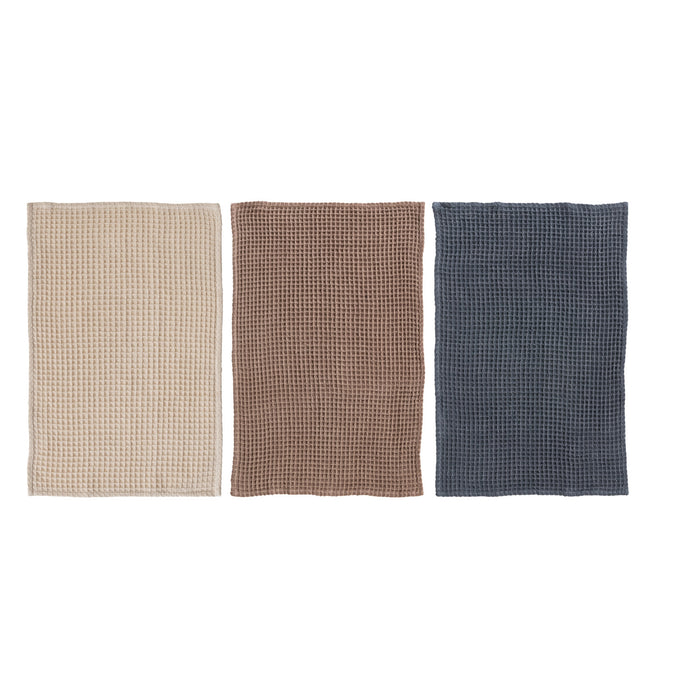 Waffle Weave Tea Towels & Mango Wood Serving Board Set
