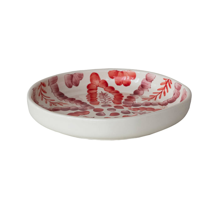 Hand-Painted Stoneware Serving Bowl