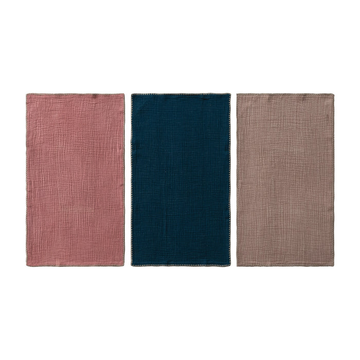Cotton Double Cloth Tea Towel with Stitched Edge