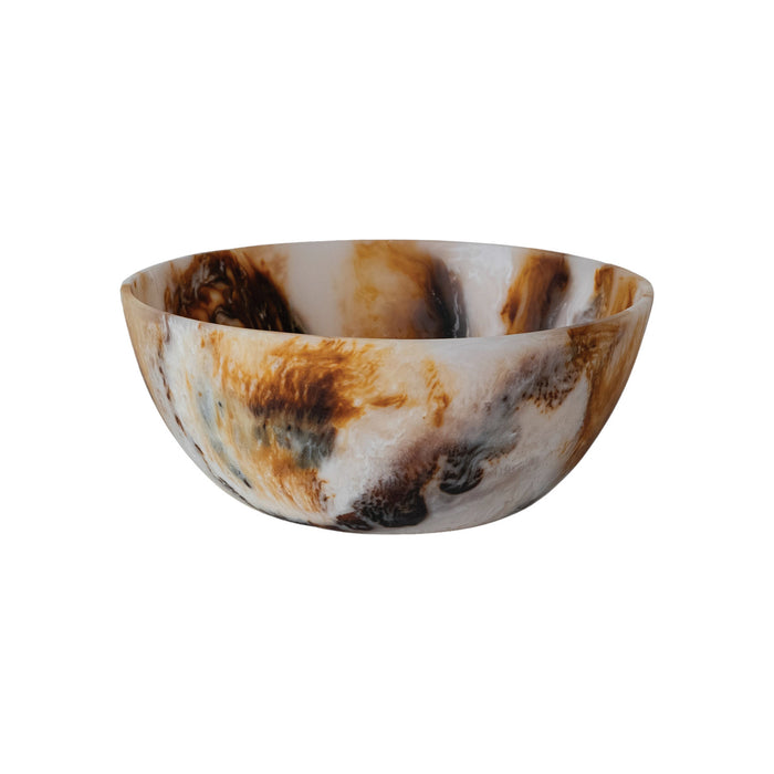 Marbled Resin Decorative Bowl