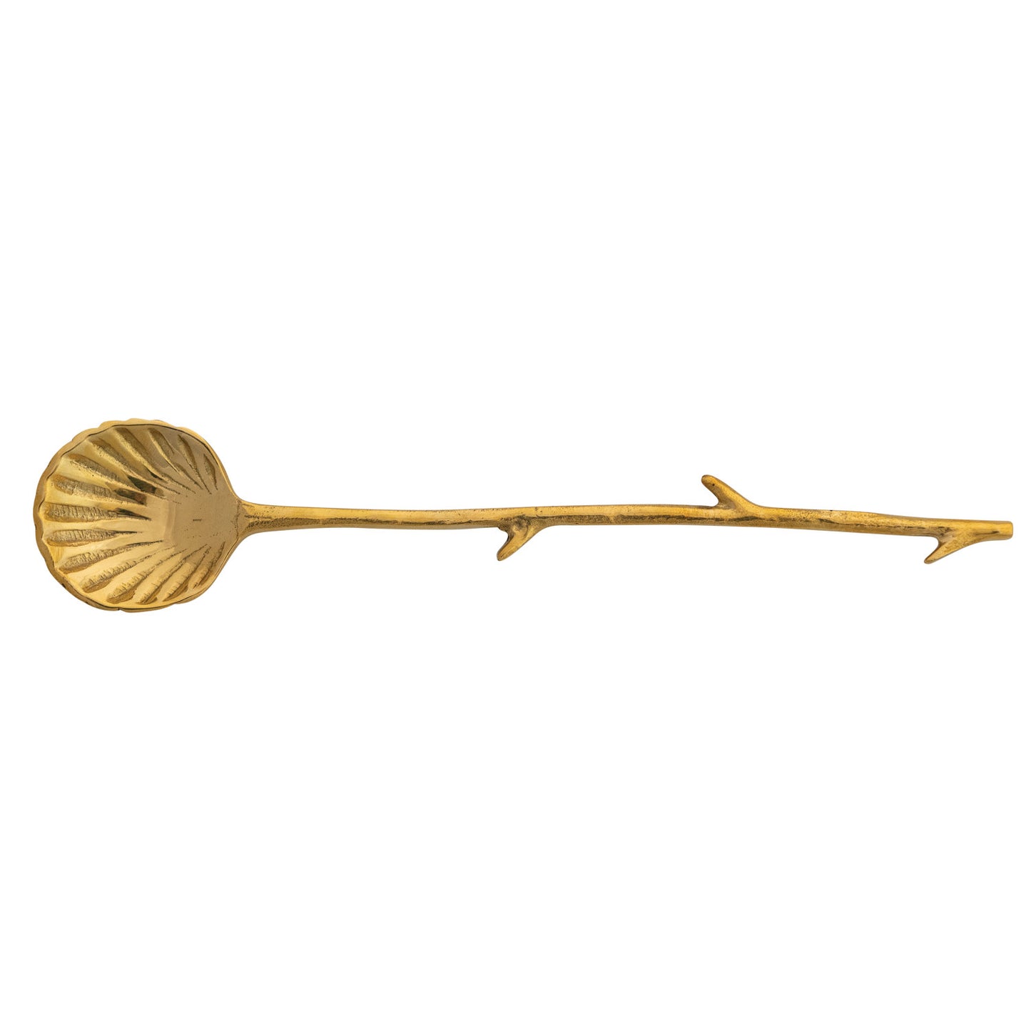 Brass Shell Spoon w/ Twig Handle