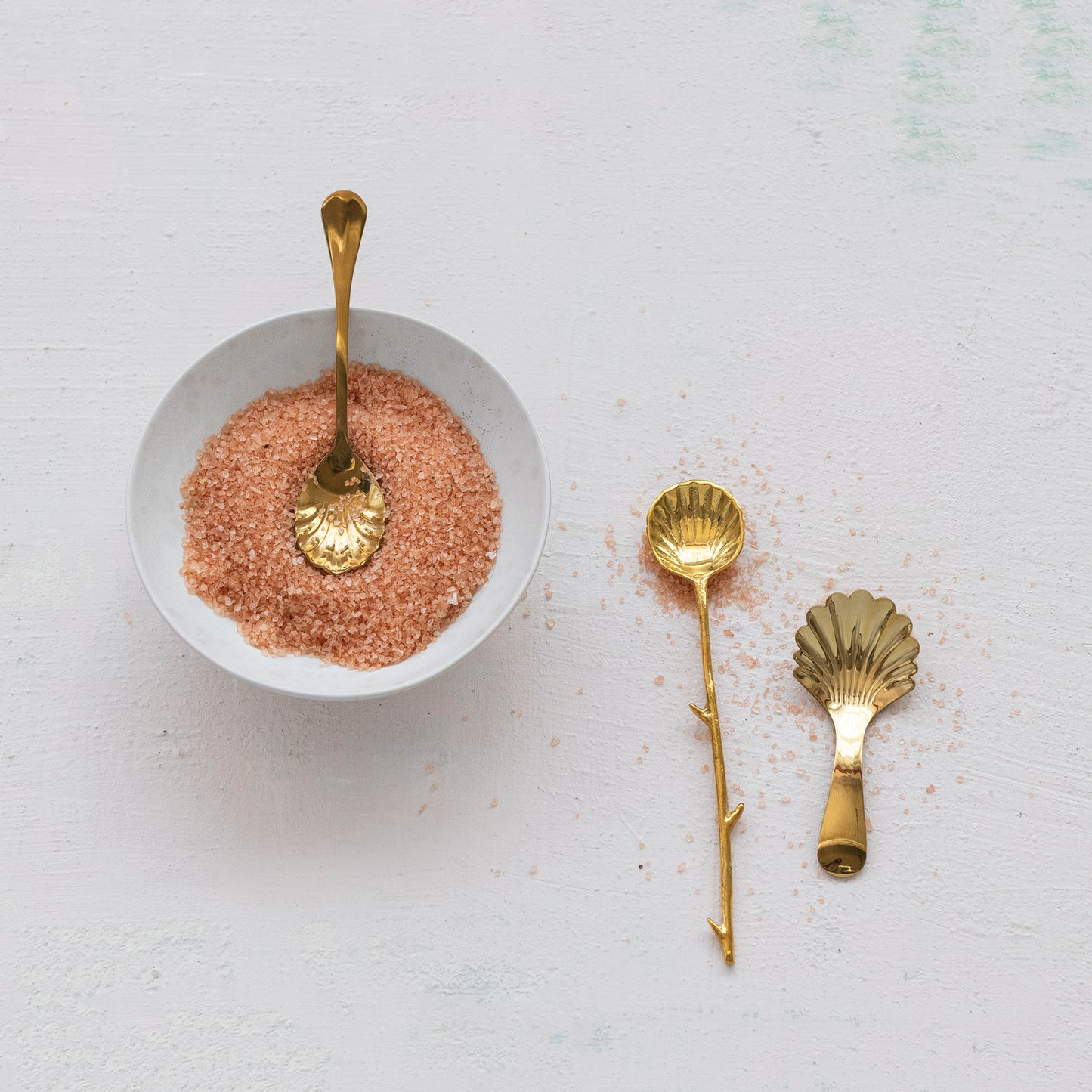 Brass Shell Spoon w/ Twig Handle