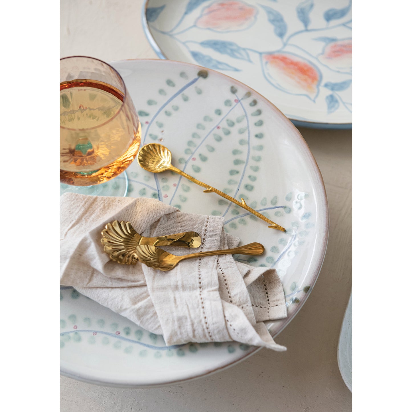 Brass Shell Spoon w/ Twig Handle