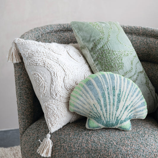 Tufted Lumbar Pillow w/ Tassels
