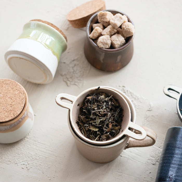 Stoneware Mug with Strainer- 14oz.