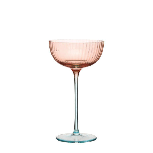 Two-Tone Fluted Coupe Glass
