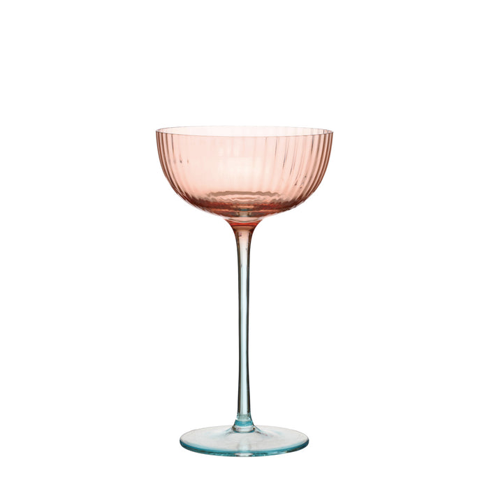 Two-Tone Fluted Coupe Glass