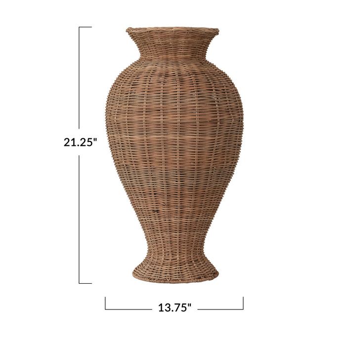 Hand-Woven Rattan Vase