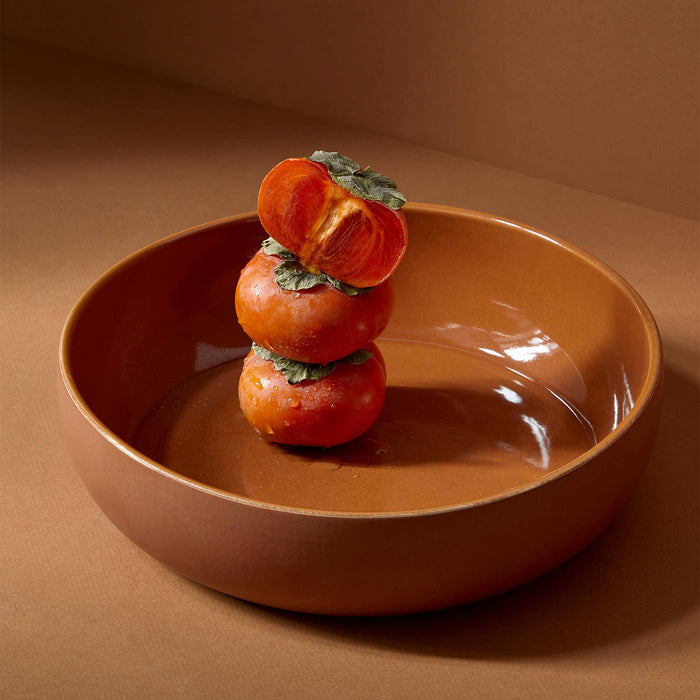 Stoneware Shallow Serving Bowl