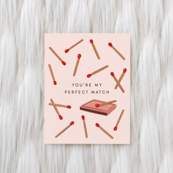 Perfect Match Greeting Card by Girl w/ Knife