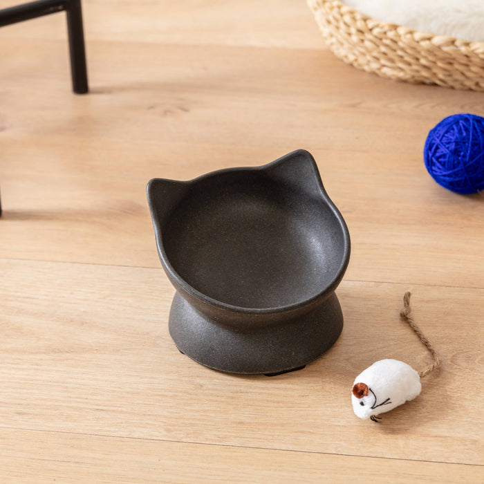 Archie Bamboo Tilt Cat Bowl