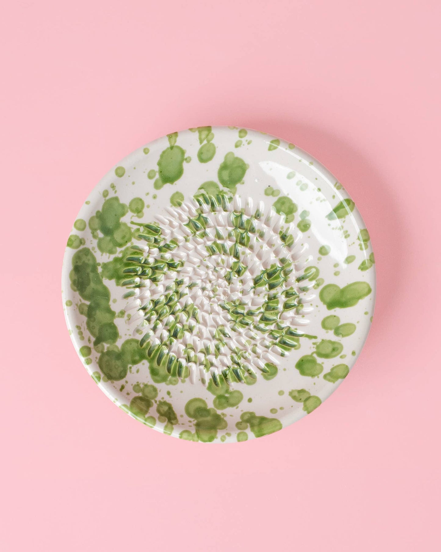 Ceramic Garlic Grater Plate - Moss