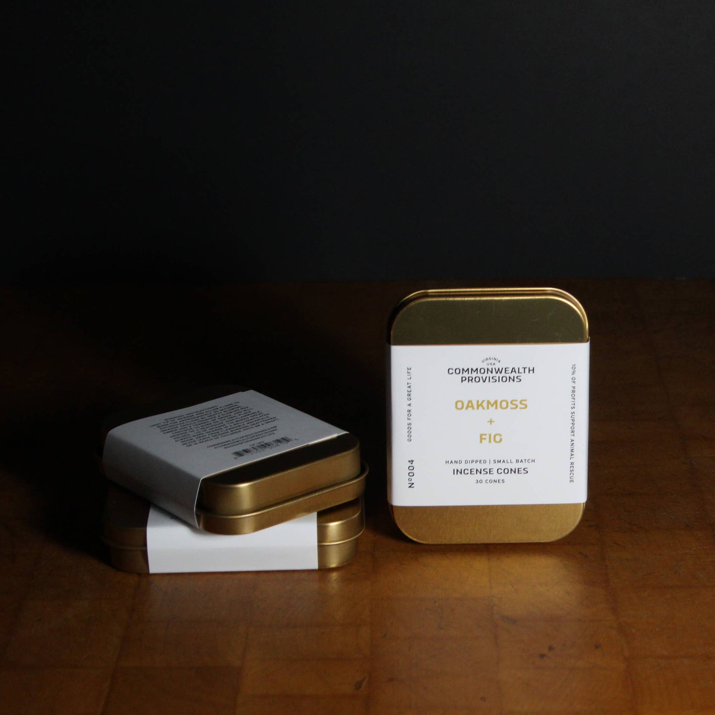 Oakmoss + Fig Incense Cones, Tin of 30