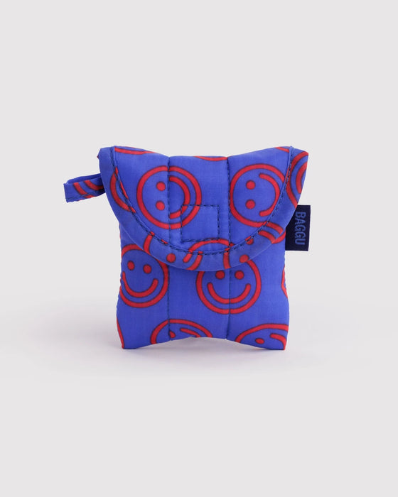 BAGGU Puffy Earbuds Case- Mini Cobalt Happy