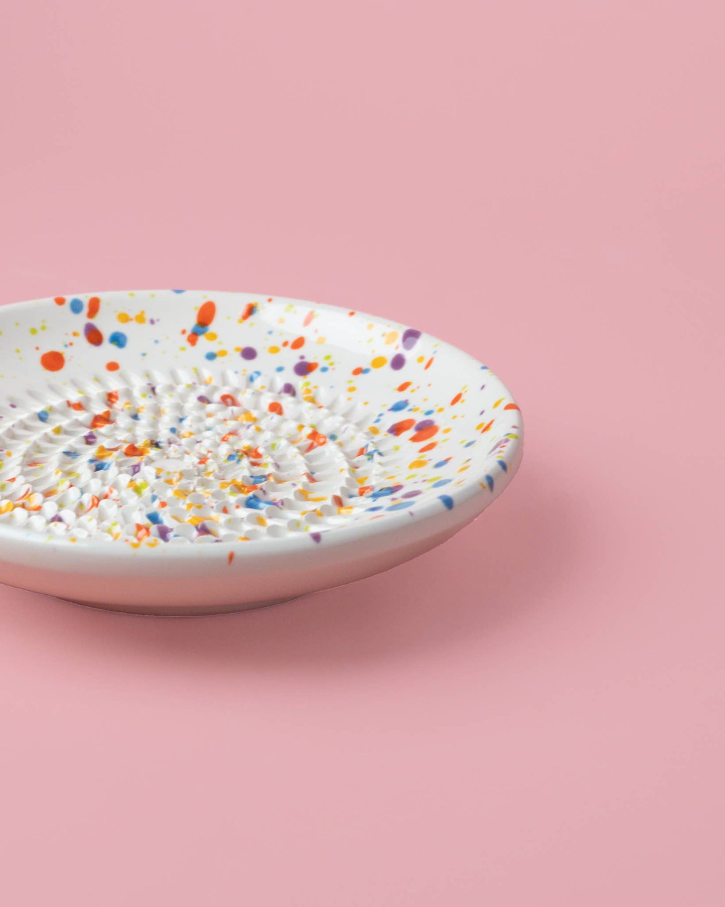 Ceramic Garlic Grater Plate- Carnival