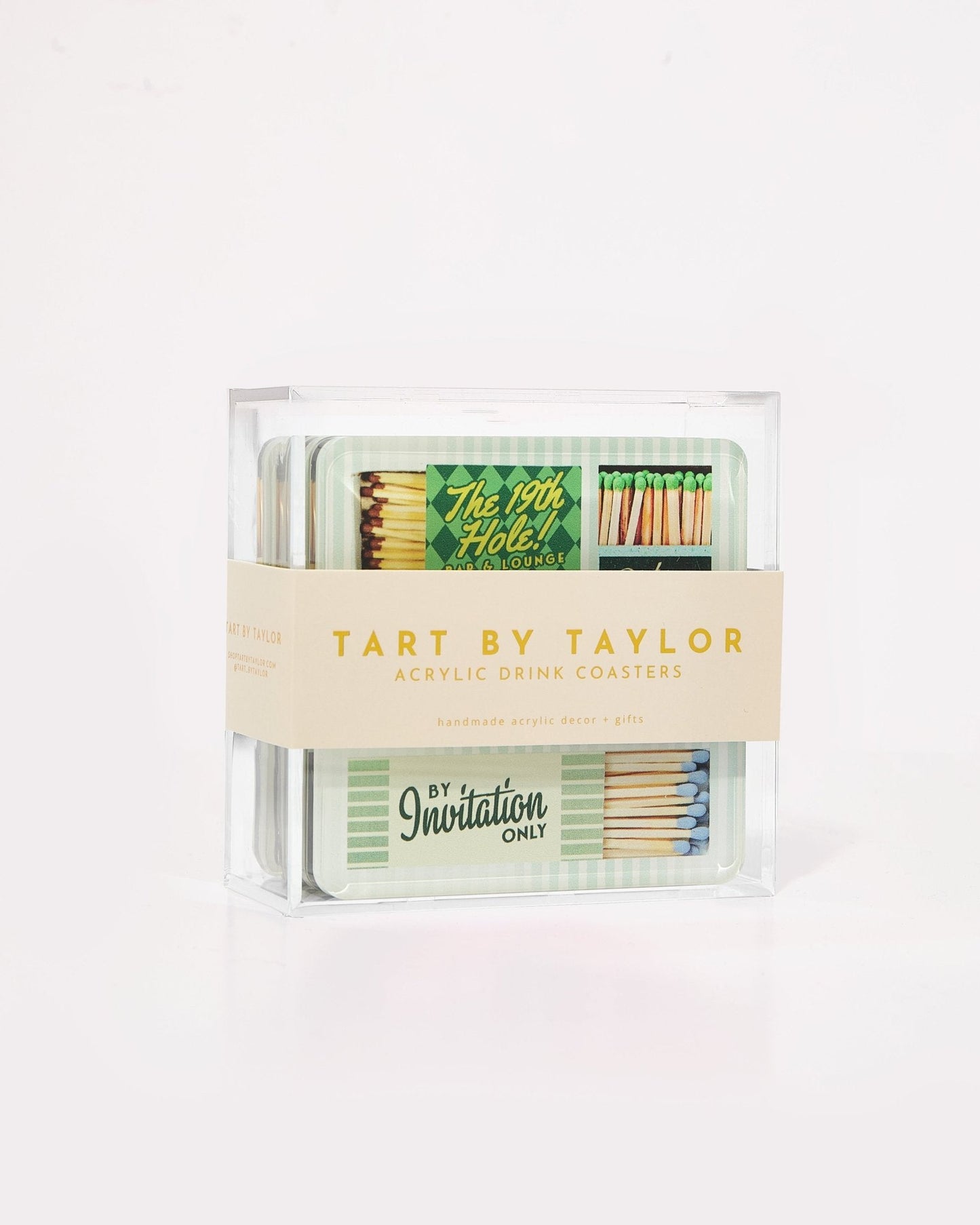 Golf Matchbook Coasters- Boxed Set of Four