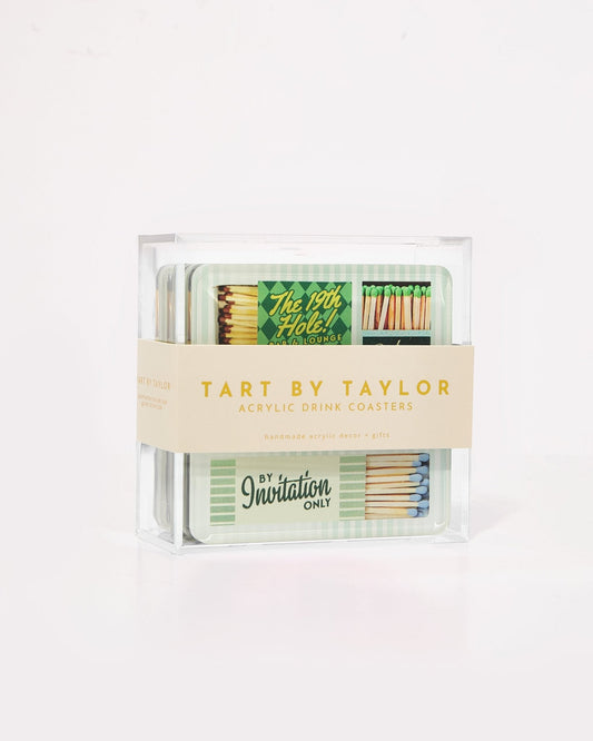 Golf Matchbook Coasters- Boxed Set of Four