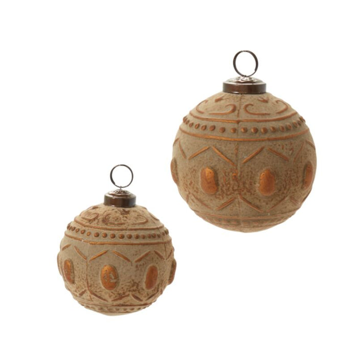 Merriment Glass Ornament- Gold 3.5"