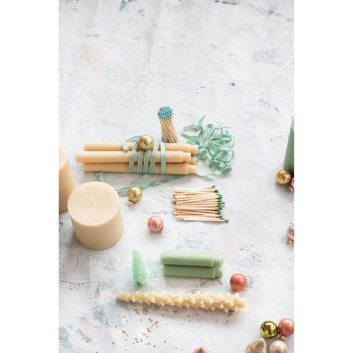 Unscented Tree Shaped Taper Candles Ivory