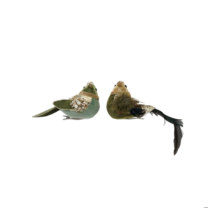 Glittery Clip-on Bird Ornament